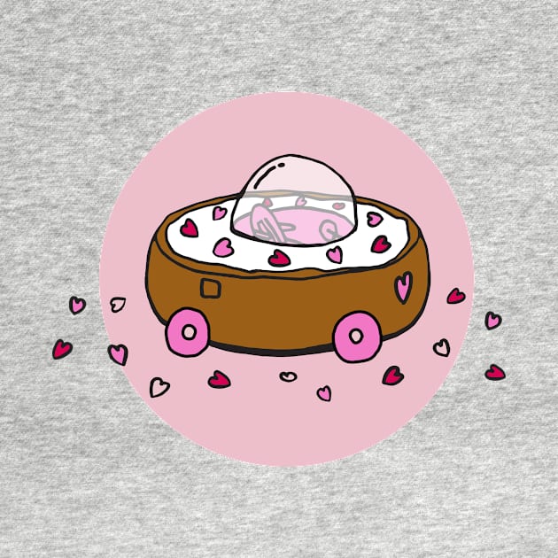 Valentine's Day Donut Car with Heart Sprinkles (Pink) by donutcarco